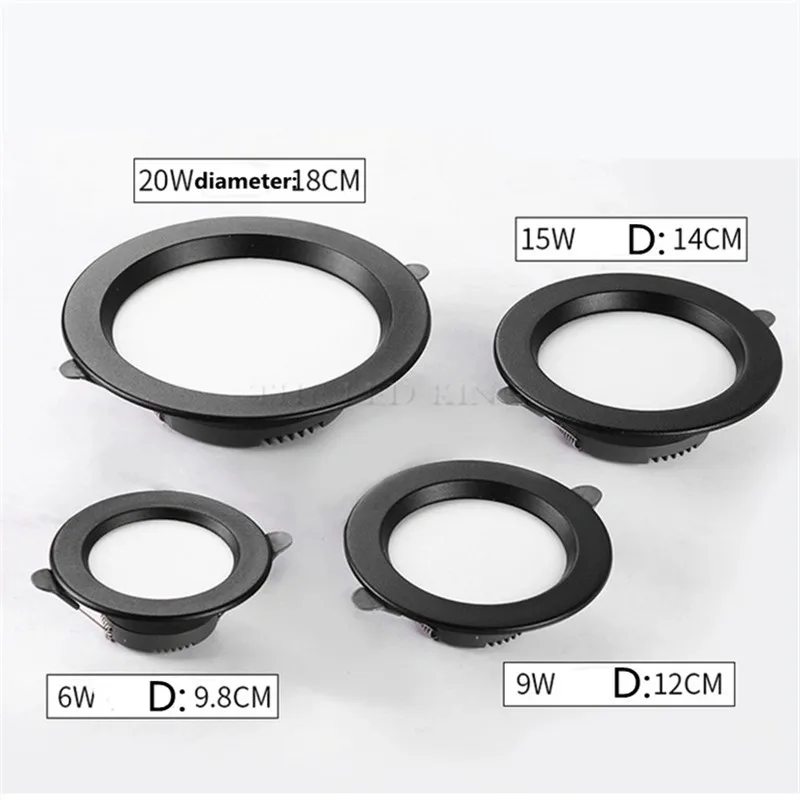 Led Downlights 5W 9W 12W Led Ceiling Light 15W 18W Recessed Down Light Round Panel 220V LED Spot Indoor Lighting