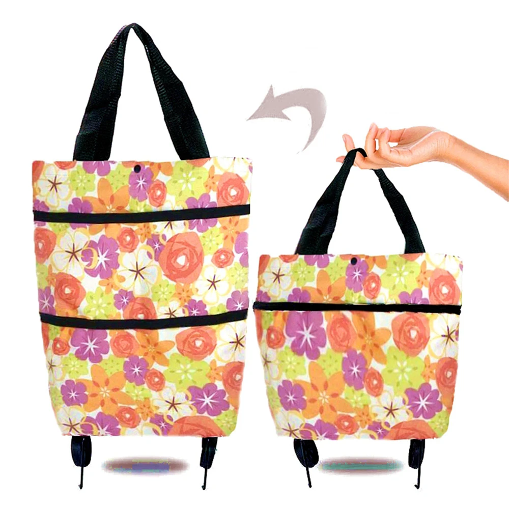 Description Picture 3 of itemColorful Shopping Bag For Trolley Foldable Large Capacity Supermarket Shopping Purchase Storage Bag For Shopping Carring Cart