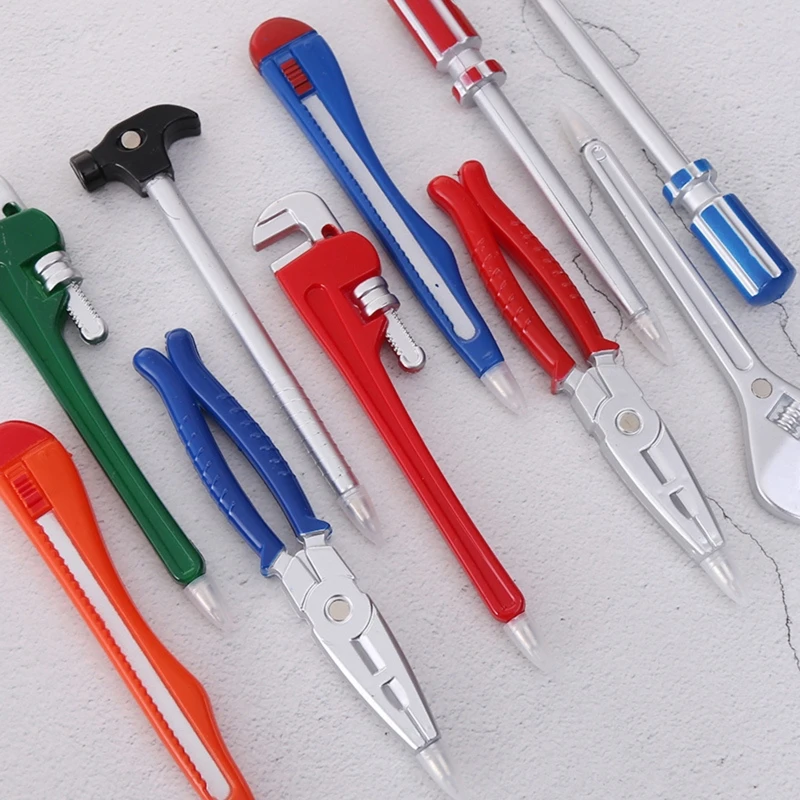 

Hardware Pen Ballpoint 0.5mm Wrenches Hammers Pliers Screwdrivers Black Color Ink Pens Novelty Stationery School Gift