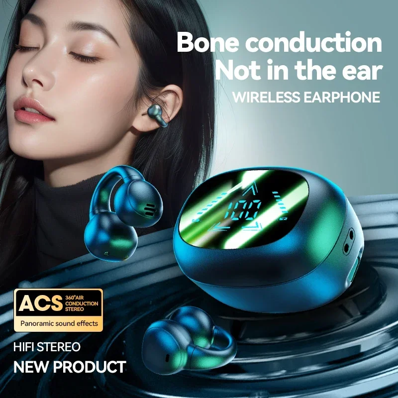 

Bluetooth Headphones Noise Canceling High Quality Bone Conduction Wireless Earbuds Sport Earphones for xiaomi iphone Headsets