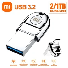 Original Xiaomi High Speed USB 3.2 Flash Drive OTG 2 In 1 Pen Drive 2TB Usb Stick 128GB 256GB 512gb Metal WaterProof U Disk New