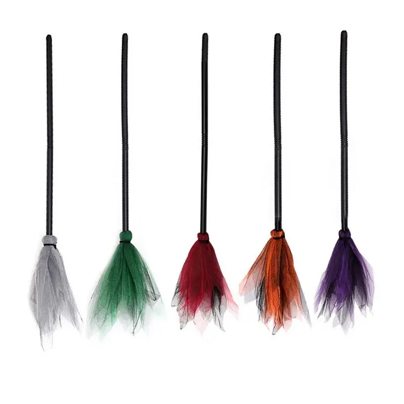 

Halloween Party Witch Broom Kids Plastic Cosplay props Flying Broomstick For Masquerade Halloween Cosplay Costume Accessories