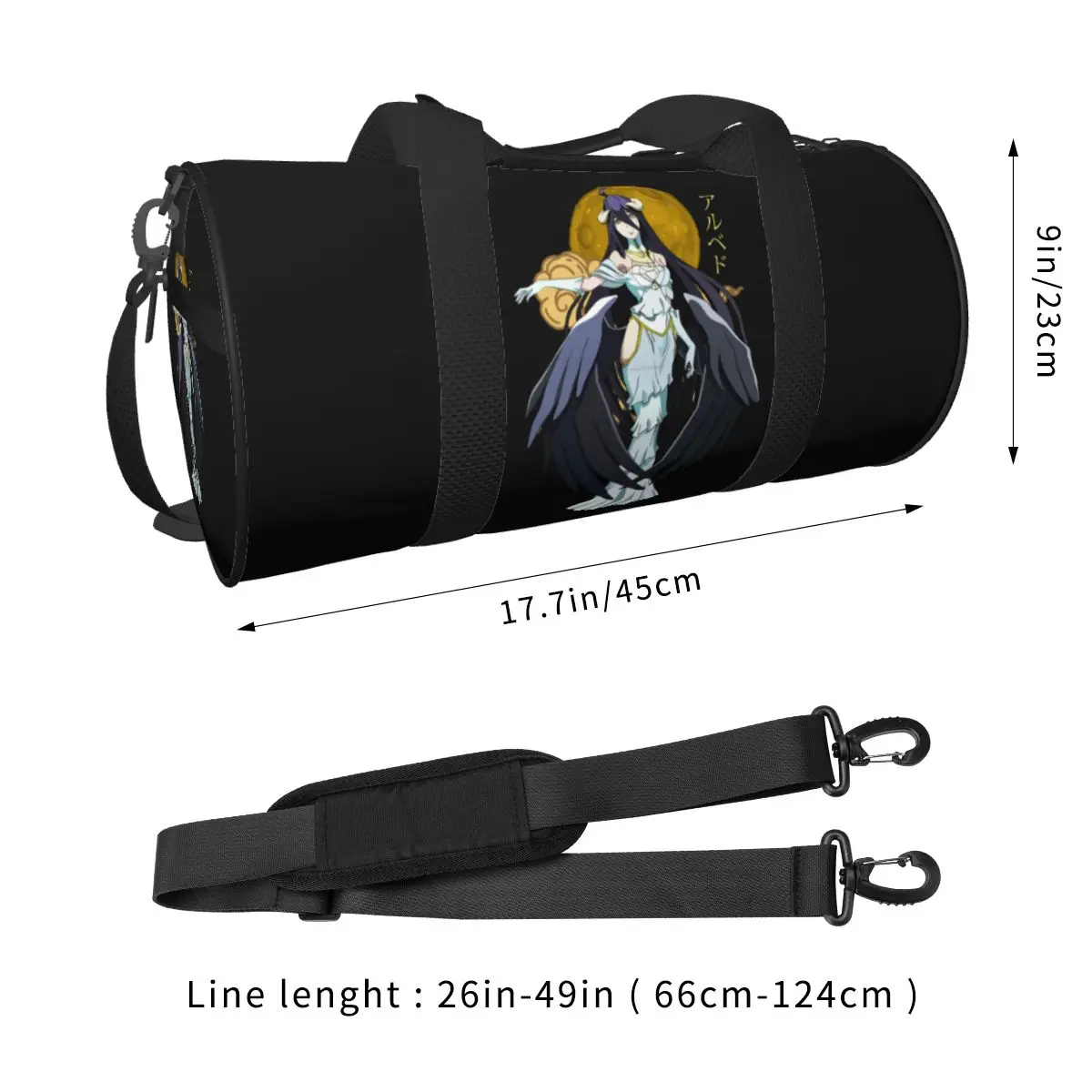 Albedo Anime Sport Bags Kawaii Girl Gym Accessories Gym Bag Weekend Men's Design Handbag Swimming Retro Fitness Bag 2