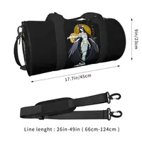 Albedo Anime Sport Bags Kawaii Girl Gym Accessories Gym Bag Weekend Men's Design Handbag Swimming Retro Fitness Bag 2