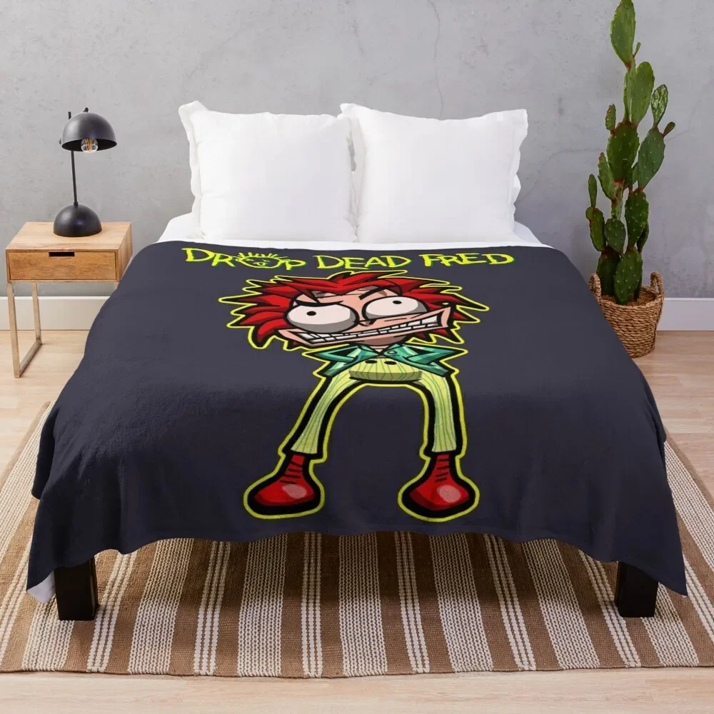 

For Men Women Drop Dead Fred Retro Vintage Throw Blanket Decoratives Hair Loose Blankets