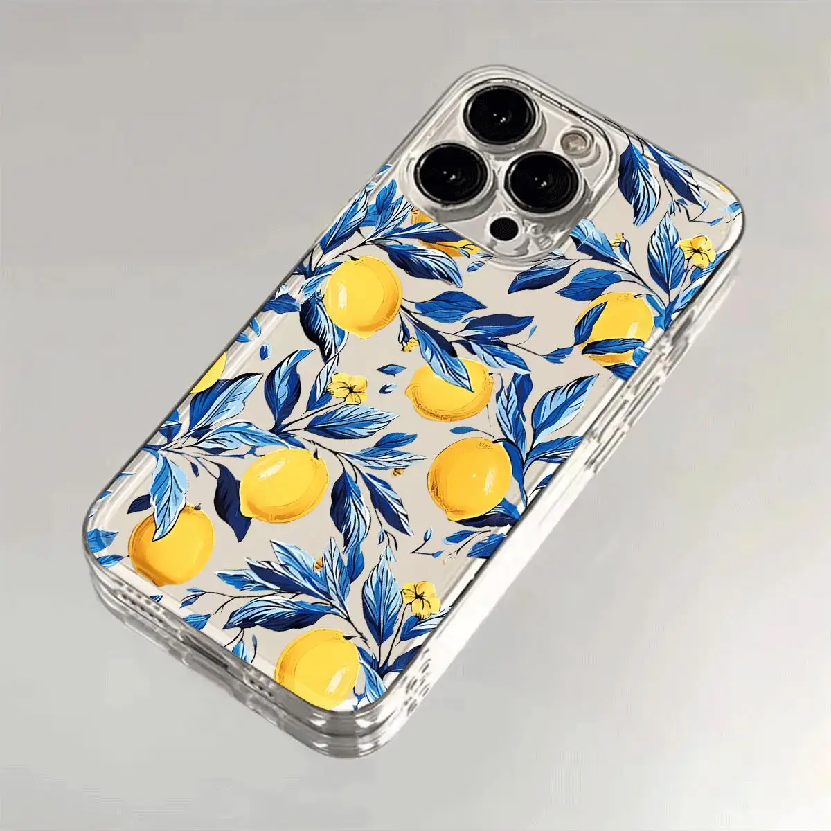 Vibrant Yellow Lemon Shockproof Transparent Phone Case
