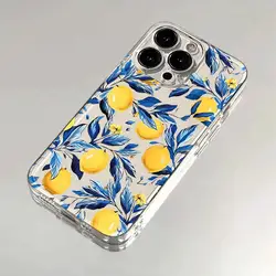 Vibrant Yellow Lemon Shockproof Transparent Phone Case - iPhone 12 (-1)