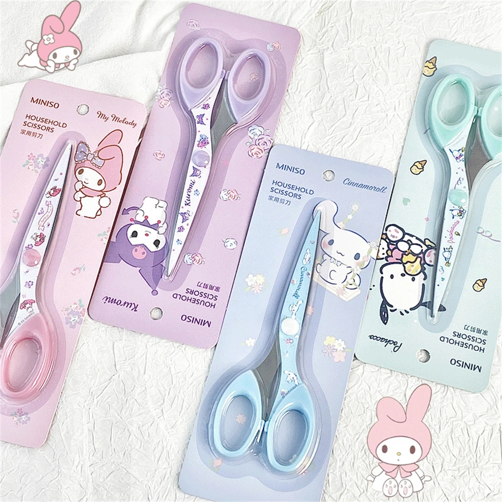 

Cartoon Household Scissors Sanrio Cinnamoroll Pochacco Kuromi My Melody Handmade Diy Cutouts Cross Stitch Stationery Gifts