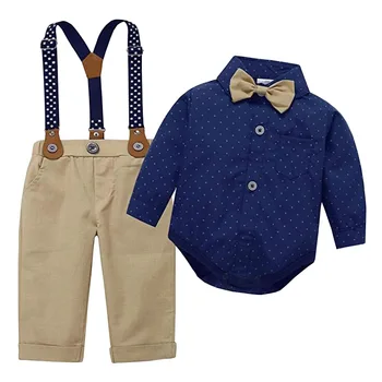 Baby Boy Formal Suspender Suit 1