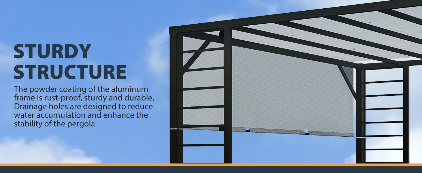 patio pergola with sturdy structure