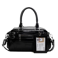 Design élégant brillant PU carré épaule et sacs à bandoulière solide fermeture éclair chaud à la mode Designer Style sacs à main pour les femmes 2025 nouveau 6