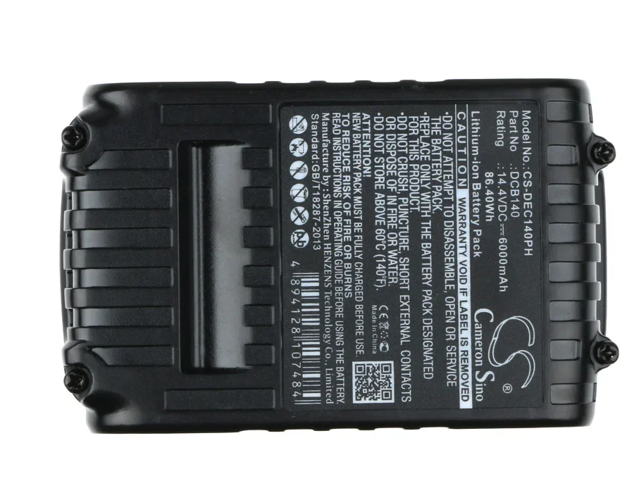 

CS 6000mAh Battery For DeWalt DCB140 DCB140-XJ DCB143 DCB145 XR Li-Ion 14.4V DCB090 DCD720 DCD720C1 DCD720N DCD730 DCD730C
