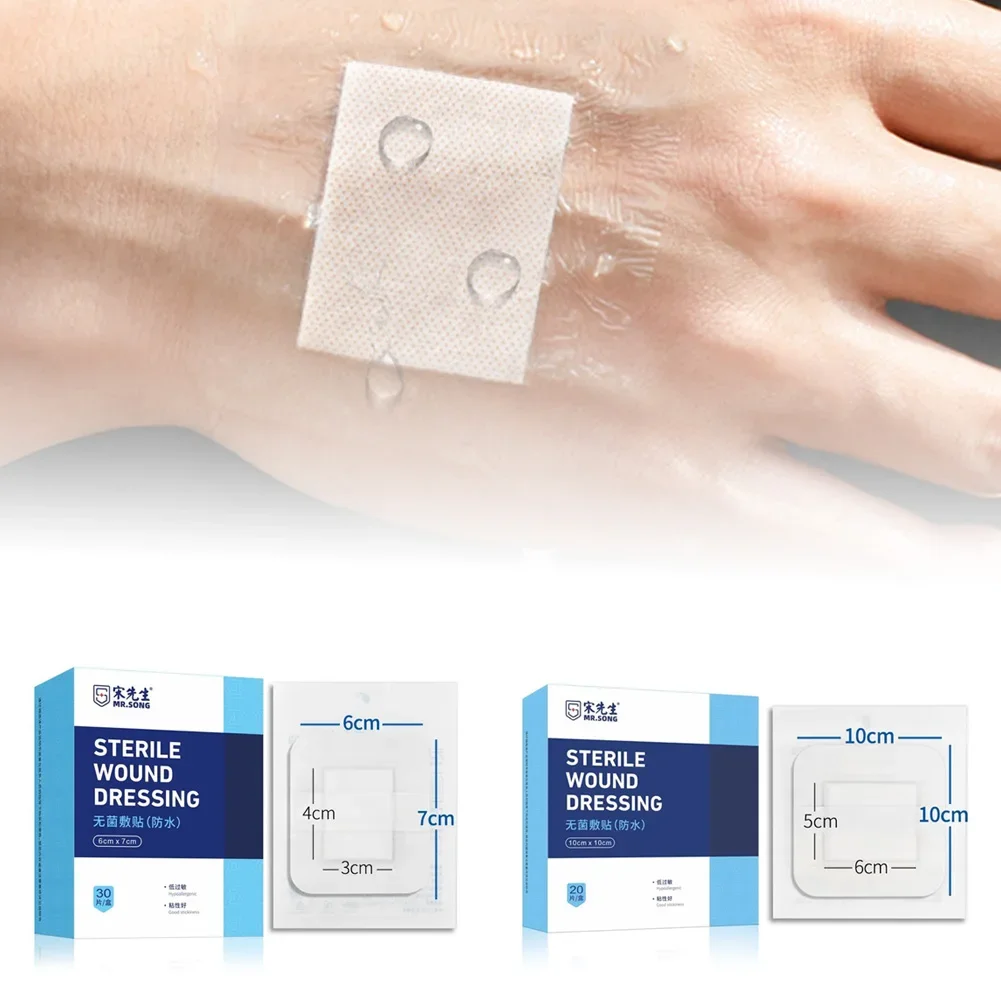 1Box Mini Disposable Medical Bandage Transparent Waterproof Breathable High Elasticity First Band Aid Emergency Wound Plaster