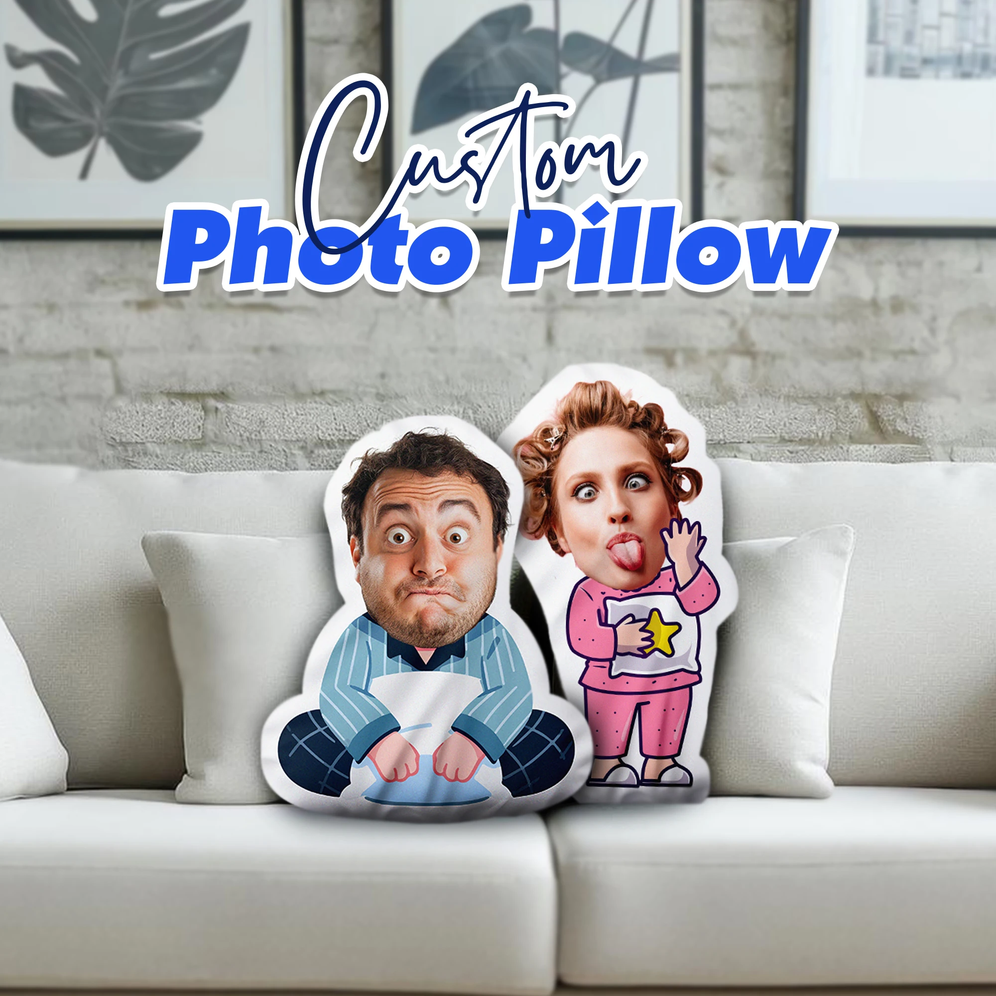 Custom Photo Cushion Humanoid Personalized Filling photo Cushion DIY Pillow for Putting Picture of Parent and Couple Christmas 6