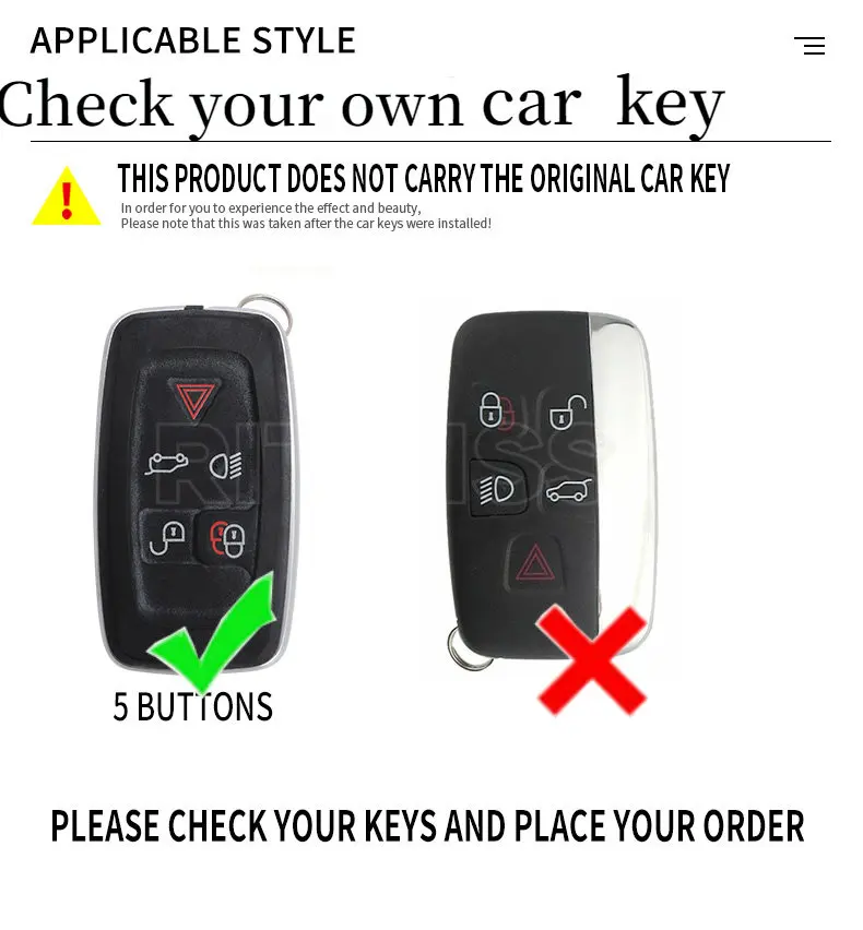 Portachiavi in lega Silicone portachiavi per auto per Land Rover Range Rover Sports 2010 TDV8 2011 Discovery 4 IV LR RR - S8b3d06d4e29c48dd9df56021670527c4P