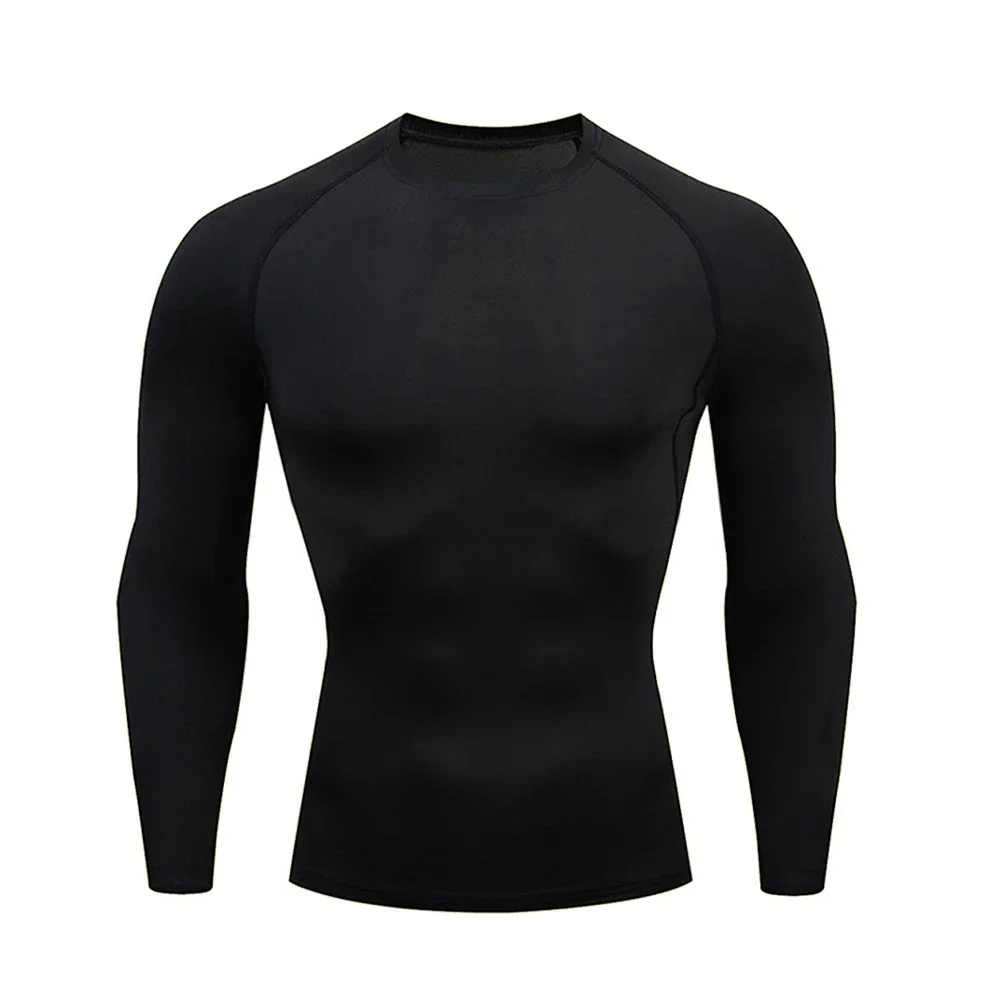 Men's Compression Shirt Rashgard Fitness Long Sleeve Running Shirt Man Gym Under T Football Jersey Sportswear Tights