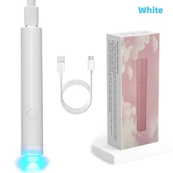 Rechargeable Portable UV LED Nail Dryer for Quick Gel Polish Drying (YZ01-White)