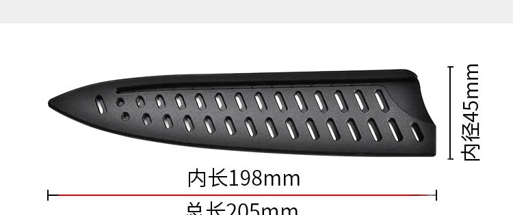 Description Picture 4 of item3.5/5/6/7/8 Inch Kitchen Knife Sheath Black Plastic Knife Covers Knife Blade Protector Cover Edge Guards Case Kitchen Accessorie