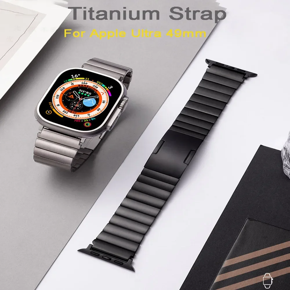 

Подходит для Apple Watch One Pearl новый титановый ремешок iWatch с плоской пряжкой оригинальная Пряжка ремешок для умных часов