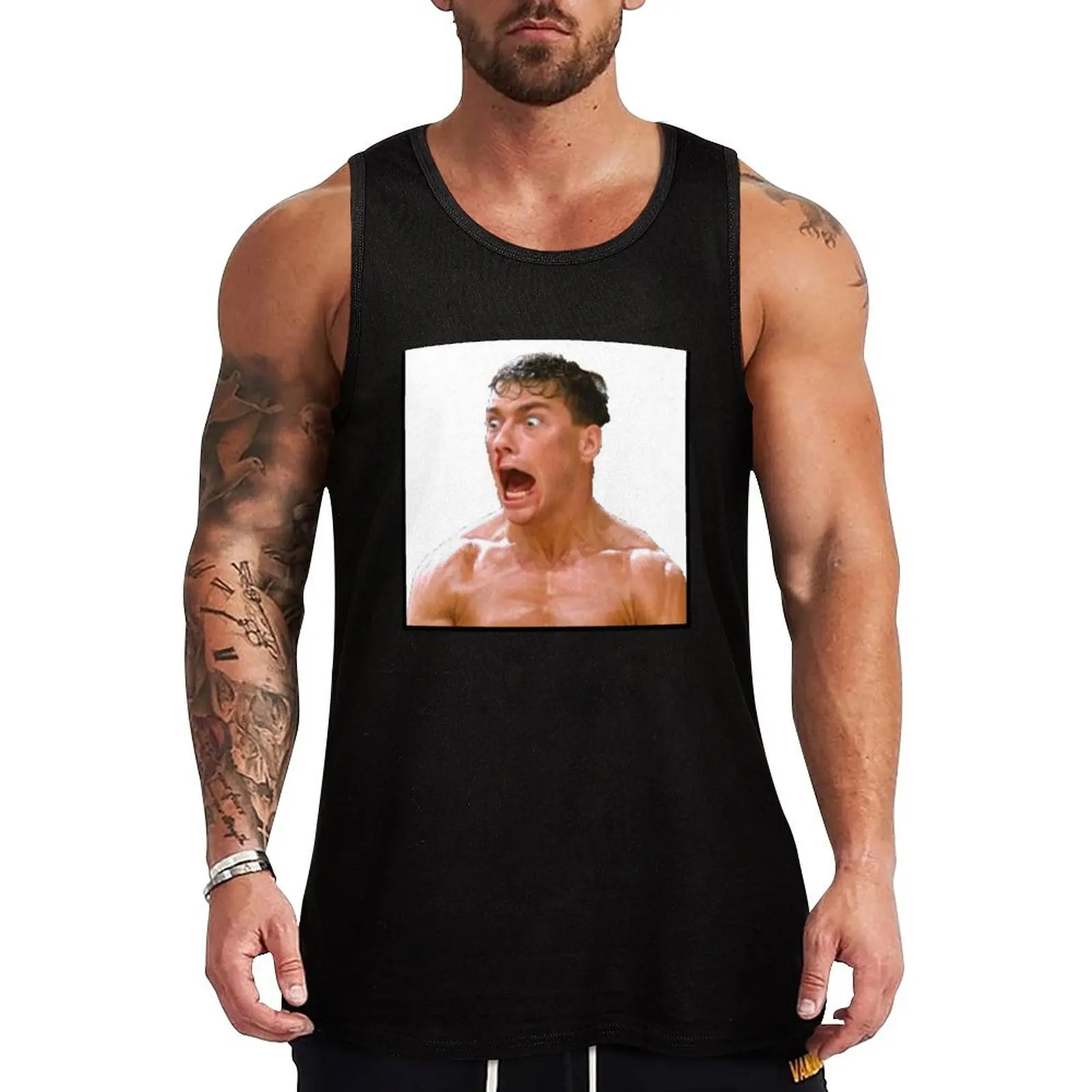 

Jean Claude Van Damme 3 Tank Top Bodybuilding shirt best selling products Sports clothing Men's gym t-shirt