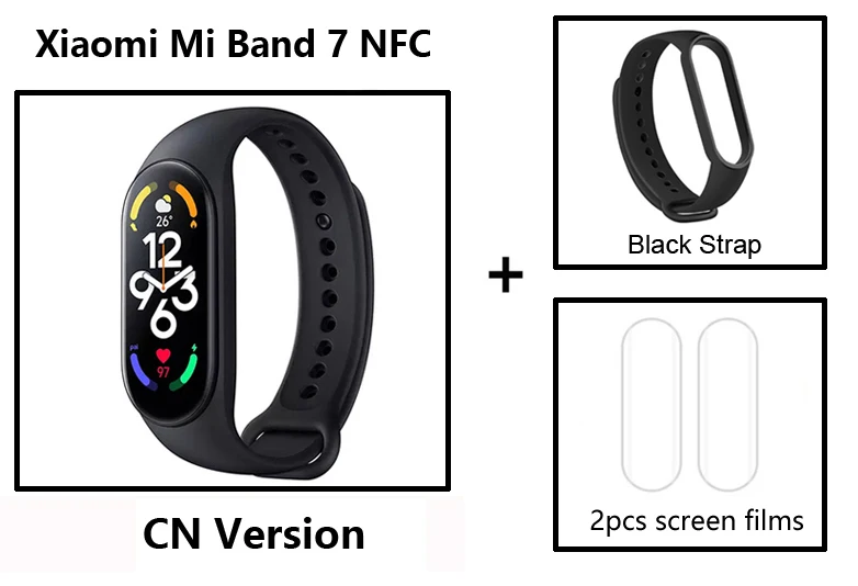 Xiaomi Mi バンド 7 NFC 1.62 インチ AMOLED 血中酸素