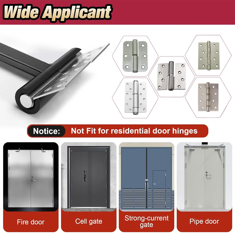 Door Hinge Wrench Kit 9/13/15/18mm Precision Tool Set With Replacement Wrench Heads Door Hinge Adjustment
