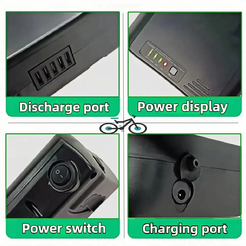 rear rack ebike battery 36V 7.8Ah 10.4Ah 14Ah 350w 500w Pedego electric bike akku for Torpado Ezego Luggage Carrier Moma Bikes