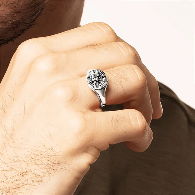 アクセサリー Sterling Silver Signet Ring Vintage #17 Antique English Genuine 1700's Silver Signet Ring Monogram