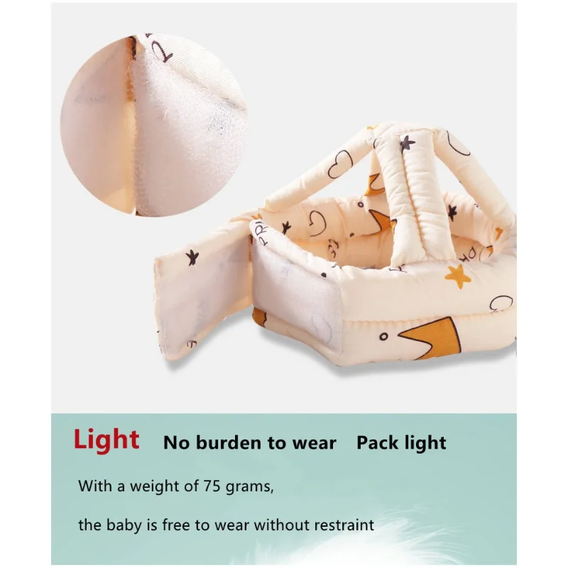 Baby Infant Toddler Helmet No Bumps Safety Head Cushion Bumper Bonnet, Adjustable Protective Cap Child Safety Head Guard Hat