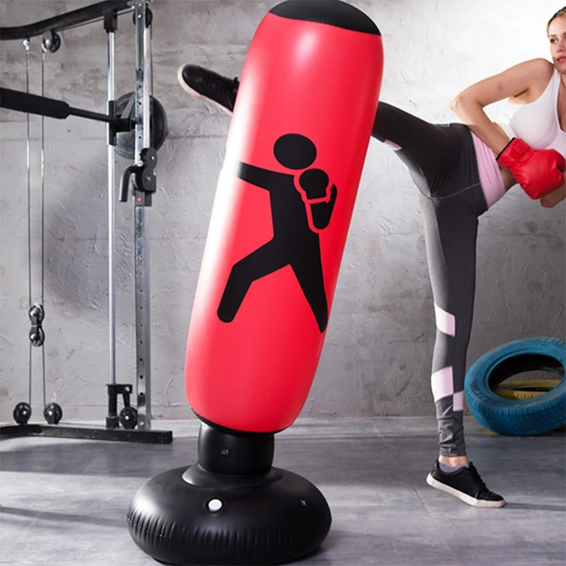 Punching Bag 160cm Inflatable for Kids and Adults Boxing Blow Up Bop Bag Freestanding Punch Gift