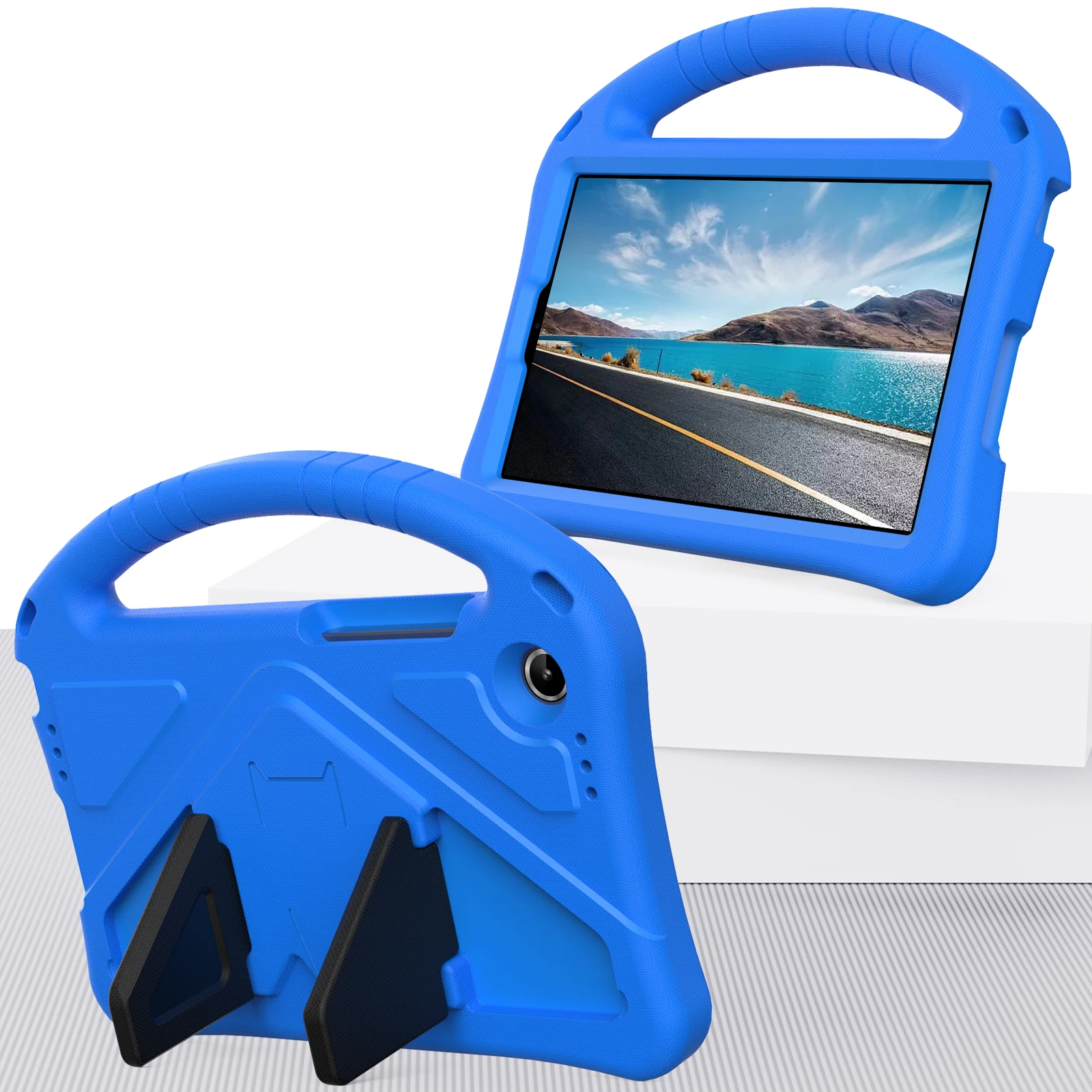Durable EVA Kids Safe Tablet Case with Handle and Kickstand - Anti-Shock Protection