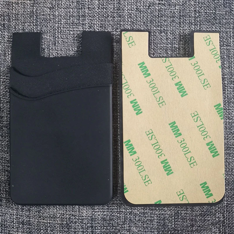 Silicone Double-Layer Phone Card Holder - Fashionable Ultra-Thin Wallet Sticker