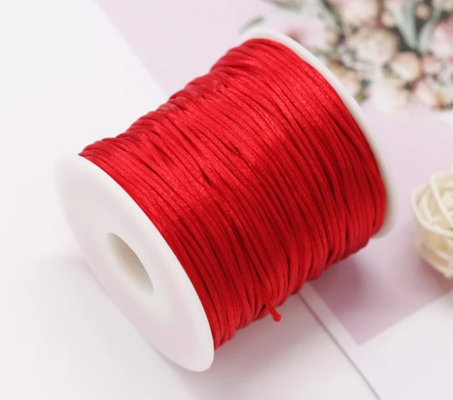 50 Meters Burgundy Waxed Polyester Twisted Cord String Thread Line 1mm -  AliExpress