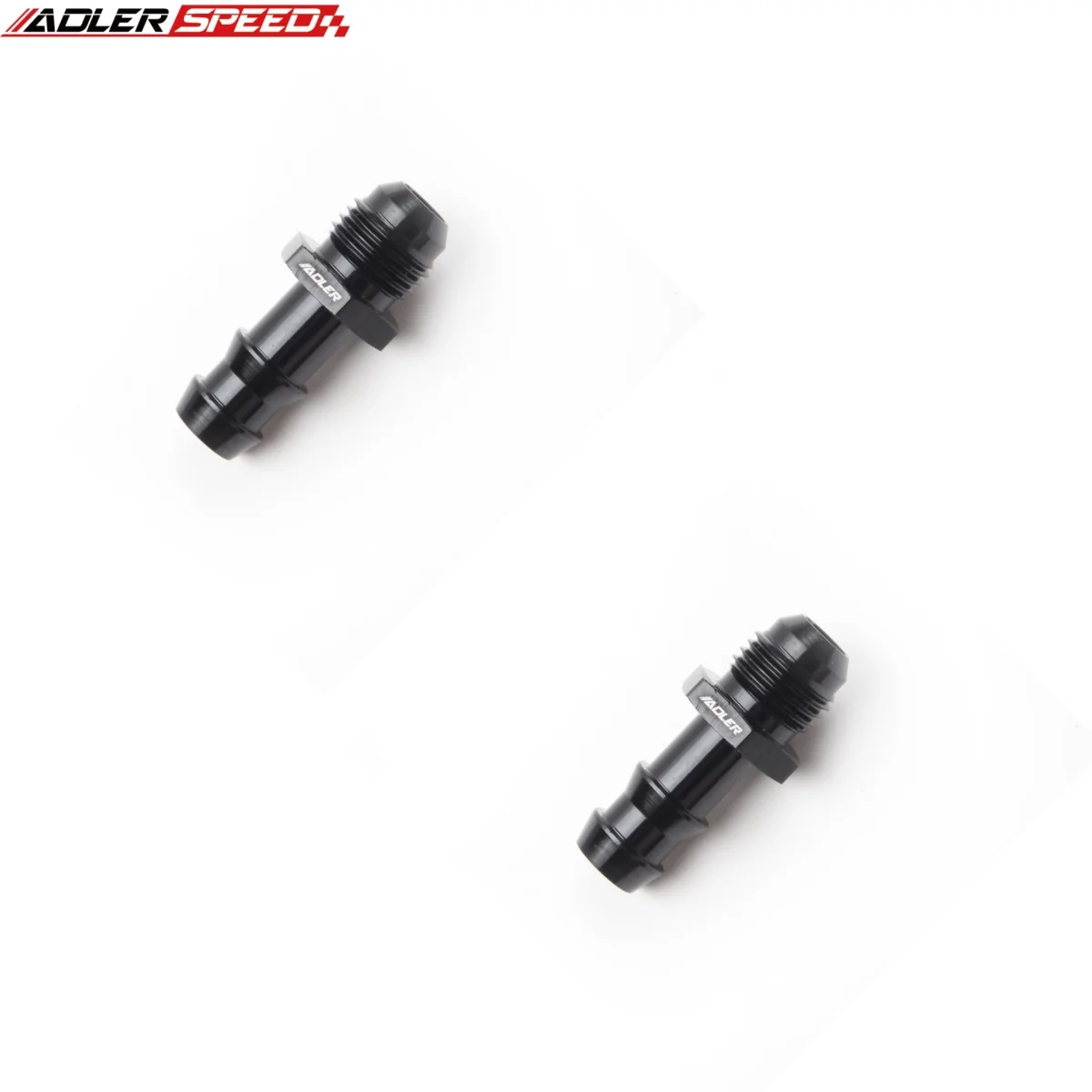 2개 ADLERSPEED 4AN 6AN 8AN 10AN 12AN AN16 남성용 4mm 6mm 8mm 10mm 바브 스트레이트 호스 피팅 블랙