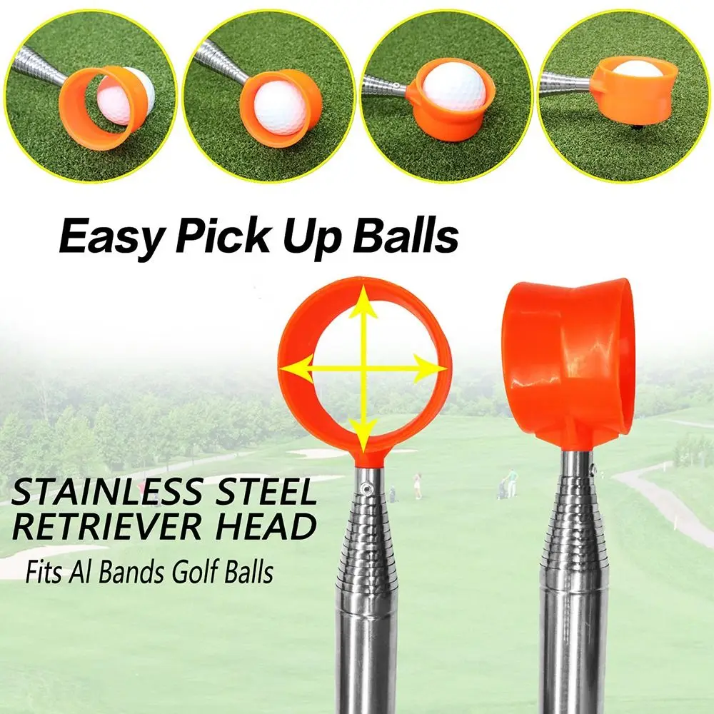 

Golf Ball Retriever, 6/9/12/15/18ft Aluminum Alloy Golf Ball Retriever Telescopic Golf Accessories Golf Gift for Men
