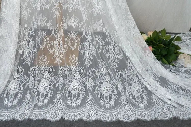 Width 150CM High-quality Handmade DIY Clothing Accessories Curtain Decoration Eyelash Lace Fabric