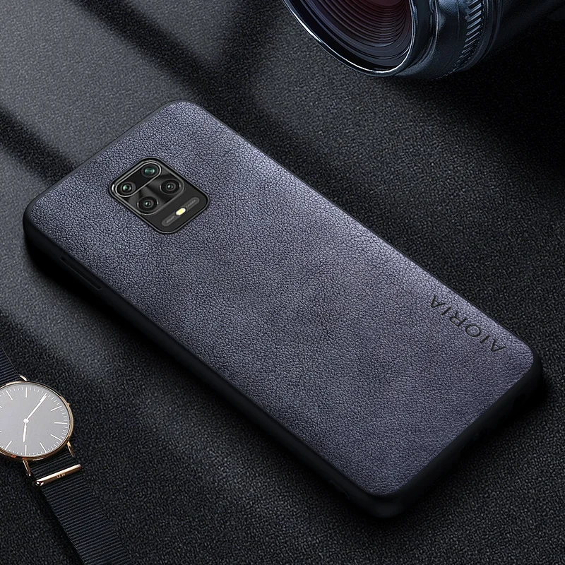 Premium Luxury Leather Retro Business Style Solid Color Phone Case