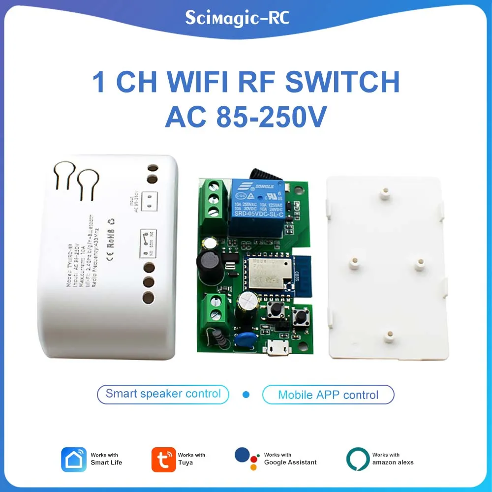 

Смарт-выключатель Tuya 1CH/2CH/4CH с поддержкой Wi-Fi