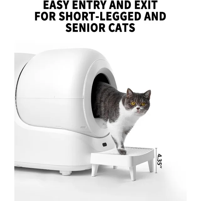 PETKIT Cat Pedal Step Stool Elevated Litter Ramp with Filter Function, Non-Slip Trapper Stairs for Short-Legged and Elderly Cat 3