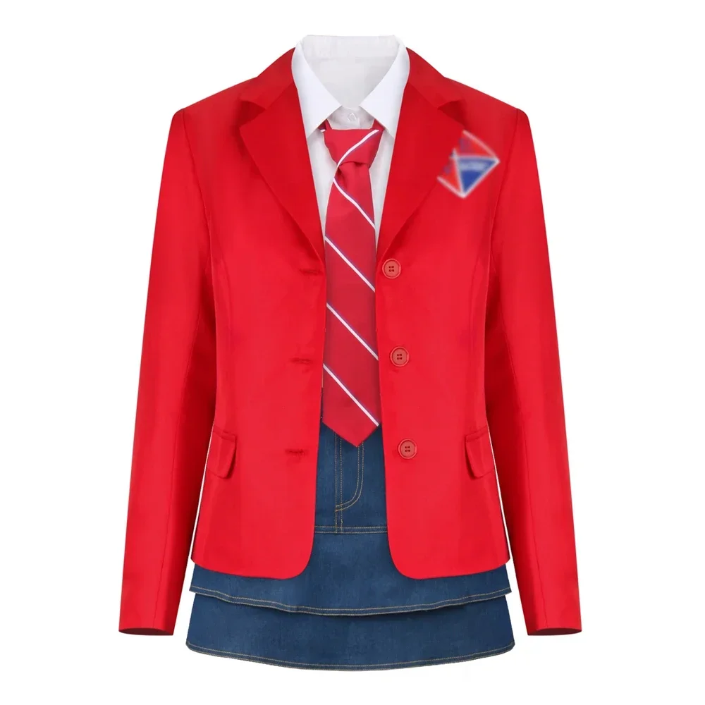 

Rebelde Costume Uniform for Girls High School Students Suit Red Color Jacket Shirt Skirt Tie Full Set EWS Cosplay Outfits