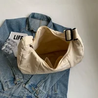 Trendy Women's Soft Cloth Shoulder Bag Solid Color Student 2026 Spring Y2k Casual Style Big Handbags Crossbody Bags for Women - Image 5