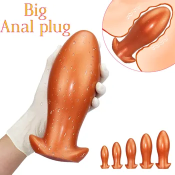 Multiple sizes Silicon Anal Plug Huge butt plug Sex Toys For Woman Massager Masturbator Anal Soft Elastic Comfortable For Anus 2