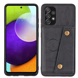 Leather Wallet Case with Card Slot Cover - Samsung M31 (Black)