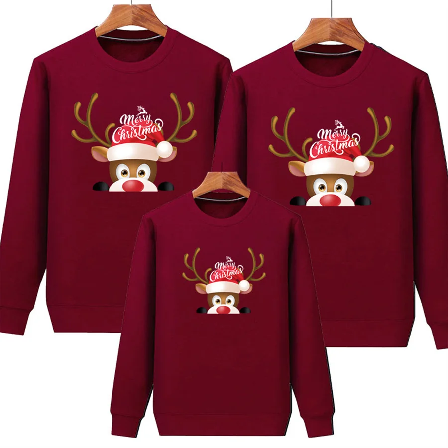 Maglia natalizia per famiglia Maglione natalizio Coppia Bambini