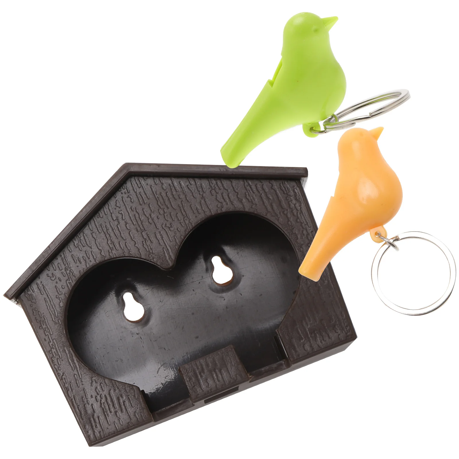 Entryway Key Holder Yellow Keychain Aldult Birdhouse Ring with Green Outdoor Organizer Wall 5