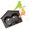 Entryway Key Holder Yellow Keychain Aldult Birdhouse Ring with Green Outdoor Organizer Wall 5