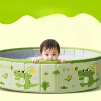 JIABINFU piscine Non gonflable, grande piscine circulaire intérieure et extérieure pour enfants, planche de Support à quatre côtés 6