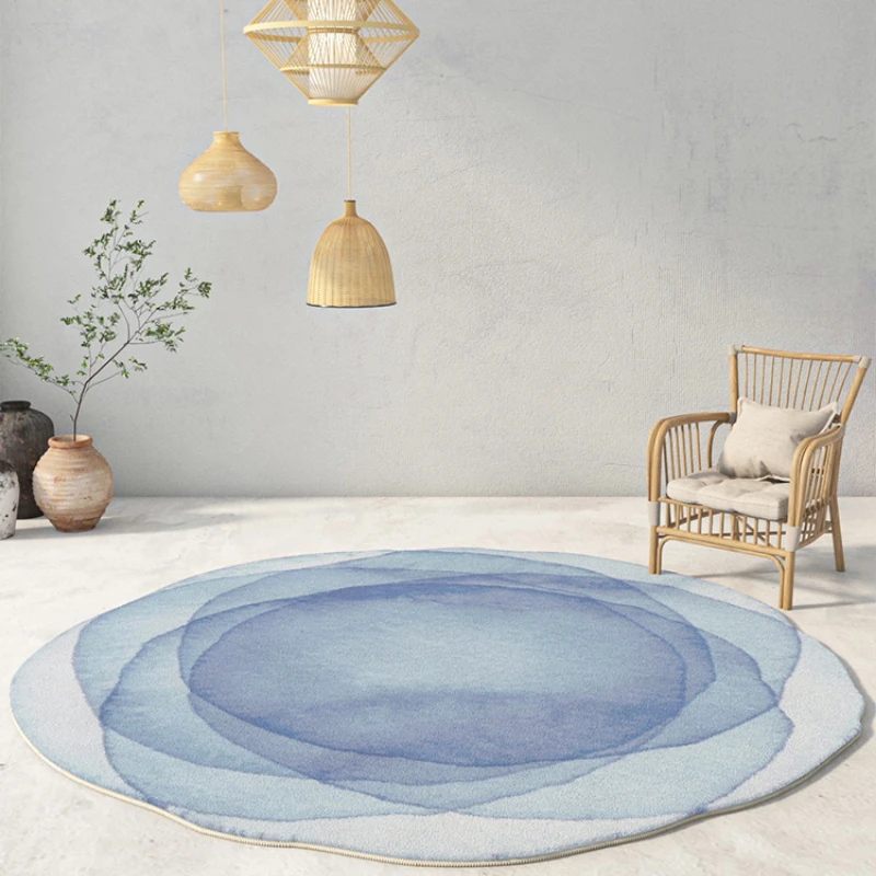 Ink Round Living Room Decoration Carpet Home Bedroom Bedside Large Area Non-slip Rug Abstract Study Cloakroom Fluffy Soft Rugs 3