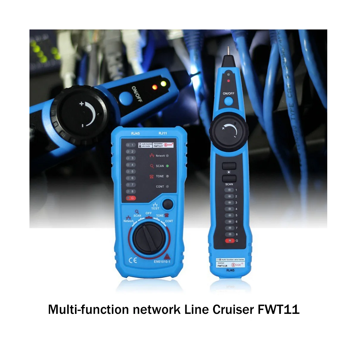 

BSIDE FWT11 RJ11 RJ45 Cat5 Cat6 Telephone Wire Detector Toner Ethernet LAN Network Cable Tester Line Finder