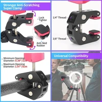 Camera Magic Arm with Super Clip Bracket for Smartphone Camcorder Action Camera Clamp Mount Tablet Webcam Studio Kits Set - Image 4